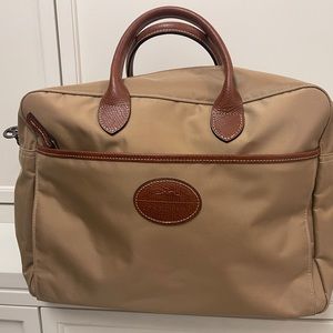Longchamp Travel Bag nylon tan
